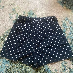 Forever 21 Black and White High Waist Polka Dot Shorts